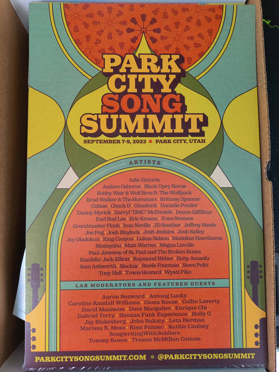 2023 Lineup Poster Shop Merch Park City Song Summit