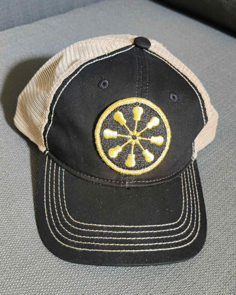 Black + Gold Acousterisk Logo Trucker Hat